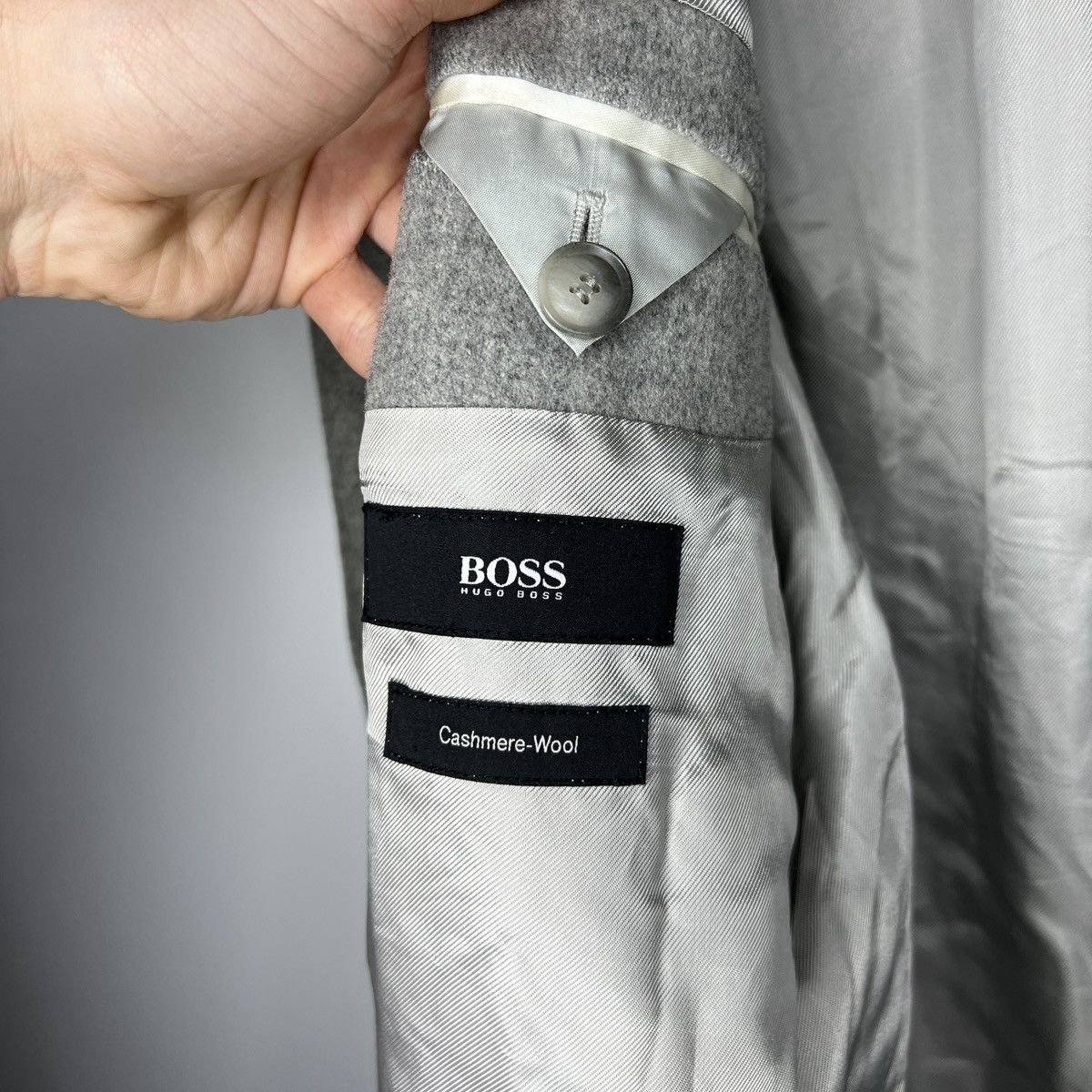 Hugo Boss × Vintage Mens Hugo Boss wool cashemere COAT luxury jacket coatch Size US L / EU 52-54 / 3 - 13 Thumbnail