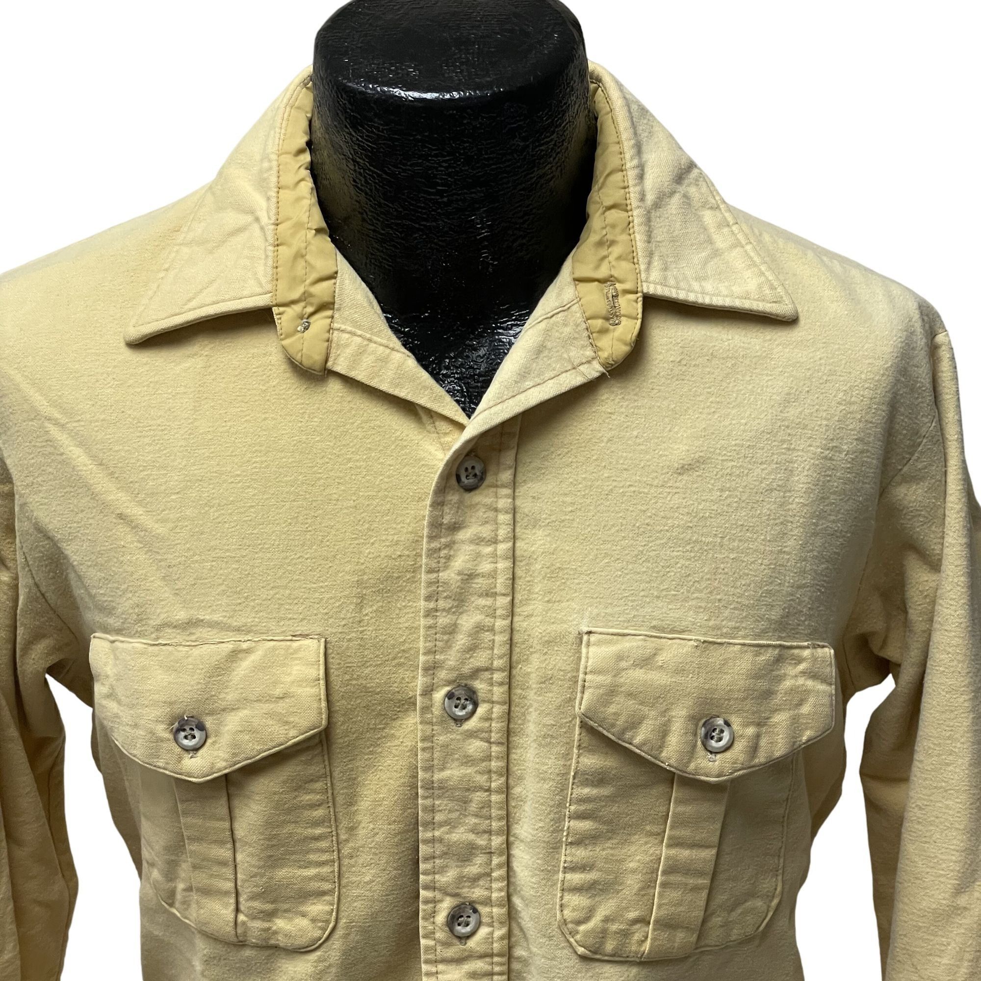 Sears Vtg Sears Fieldmaster Gold Beige HUNTING Outdoor Flannel Size US M / EU 48-50 / 2 - 2 Thumbnail
