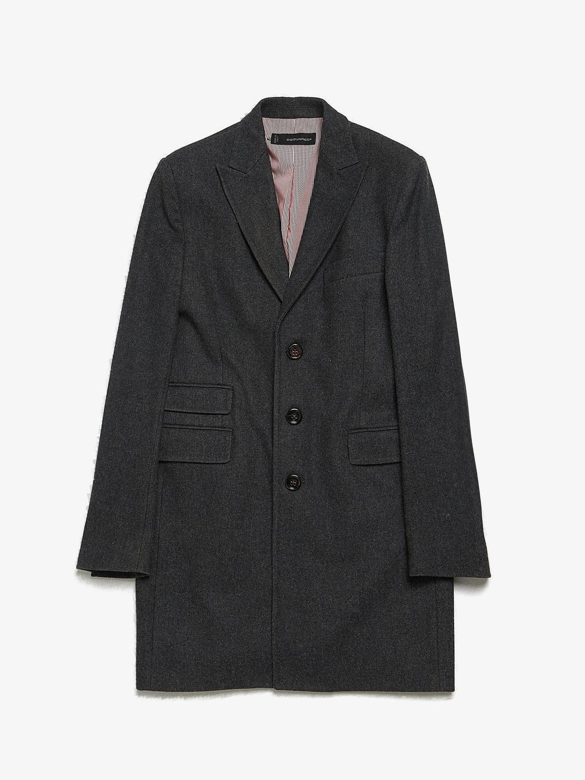 Dsquared2 double-breasted cotton coat - Black