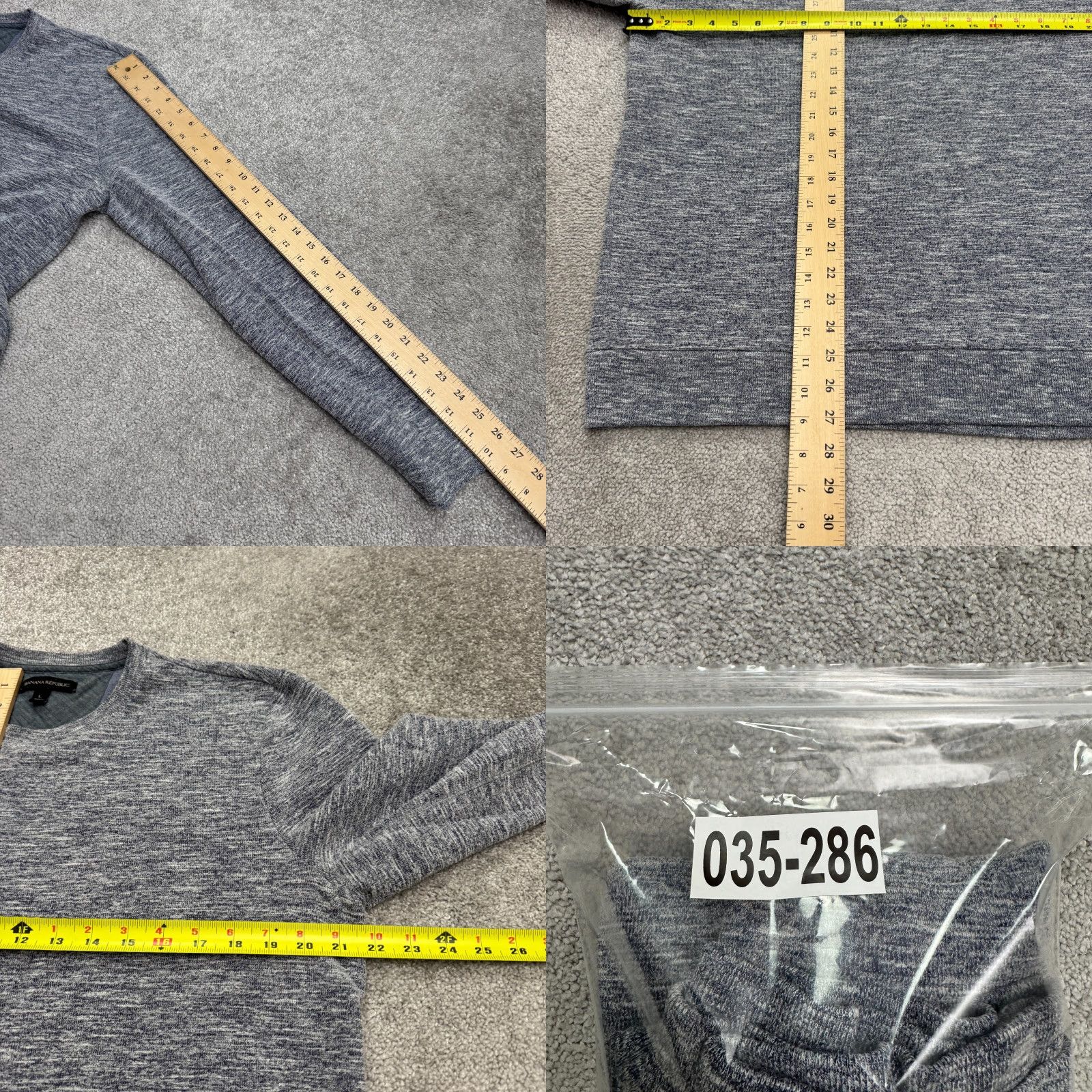 Banana Republic Banana Republic Pullover Sweater Men Large Blue Heather Crew Neck Casual Size US L / EU 52-54 / 3 - 8 Thumbnail