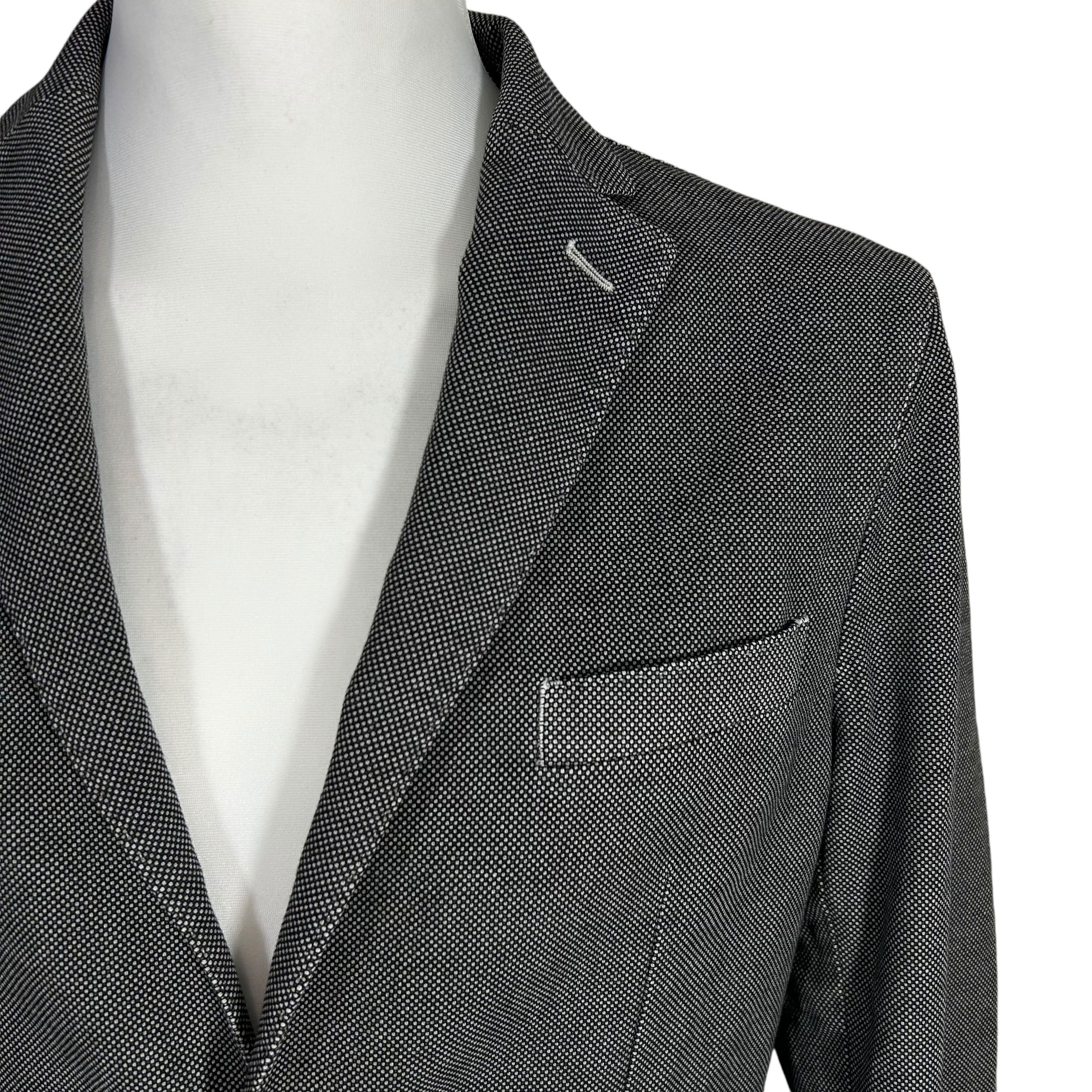 Boggi Boggi Milano Gray Cotton Blend Unlined Blazer Jacket Slim 48 Size 48R - 4 Thumbnail