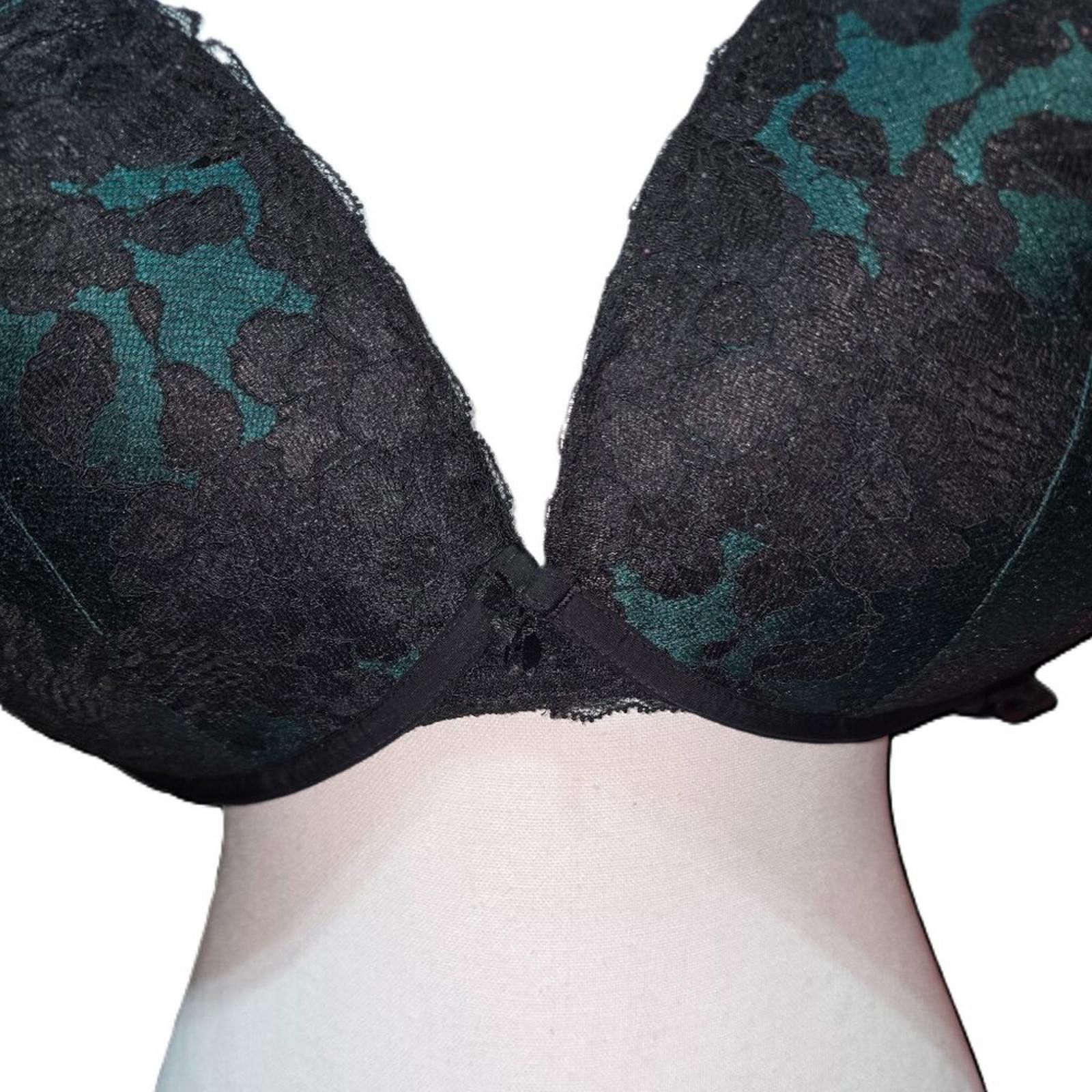 Other Torrid Curve Teal & Black Lacy Bra Size 44DD Size ONE SIZE - 2 Thumbnail