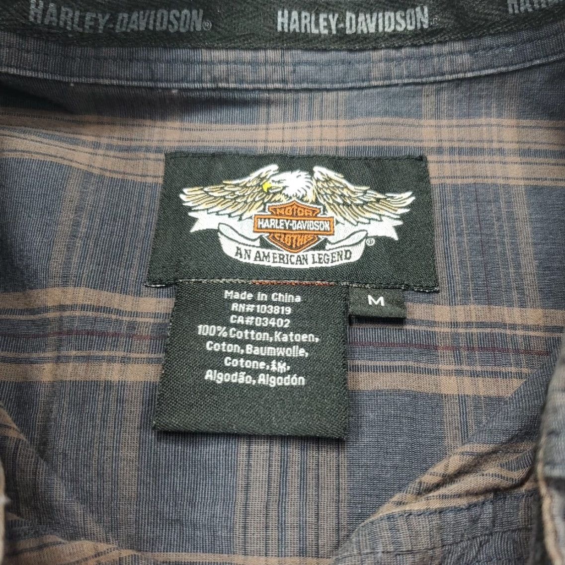 Harley Davidson Harley-Davidson Shirt Mens M Plaid Long Sleeve Button-Up Embroidered Bike Casual Size US M / EU 48-50 / 2 - 6 Thumbnail