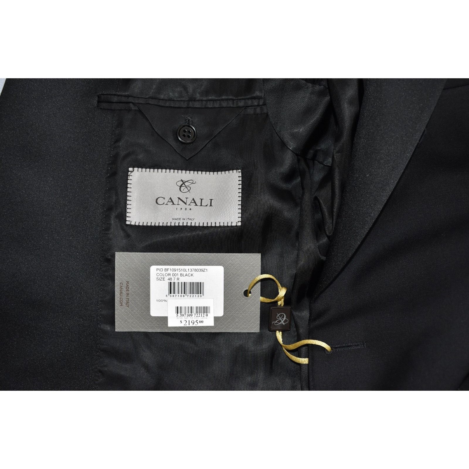 Canali CANALI Giacca Single Button Tuxedo Blazer Sz 48 US 38 $2195 Size 48R - 6 Thumbnail