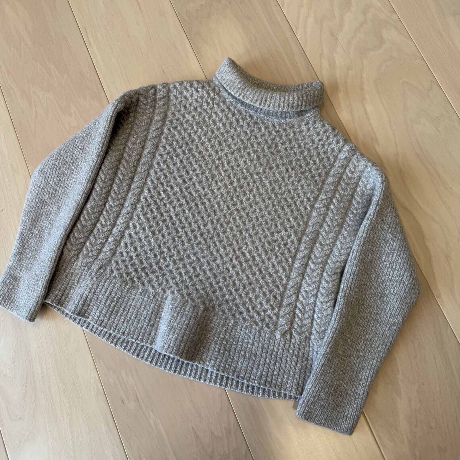 Aviator Nation AYR Le Square Sweater Women's S Oatmeal Wool Knit Glam Boho Size S / US 4 / IT 40 - 9 Thumbnail