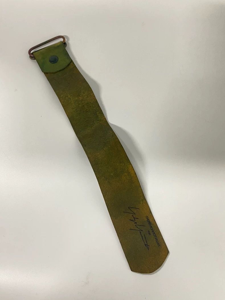Yohji Yamamoto Yohji Yamamoto Leather Bracelet With Signature-2506 Size ONE SIZE - 2 Thumbnail