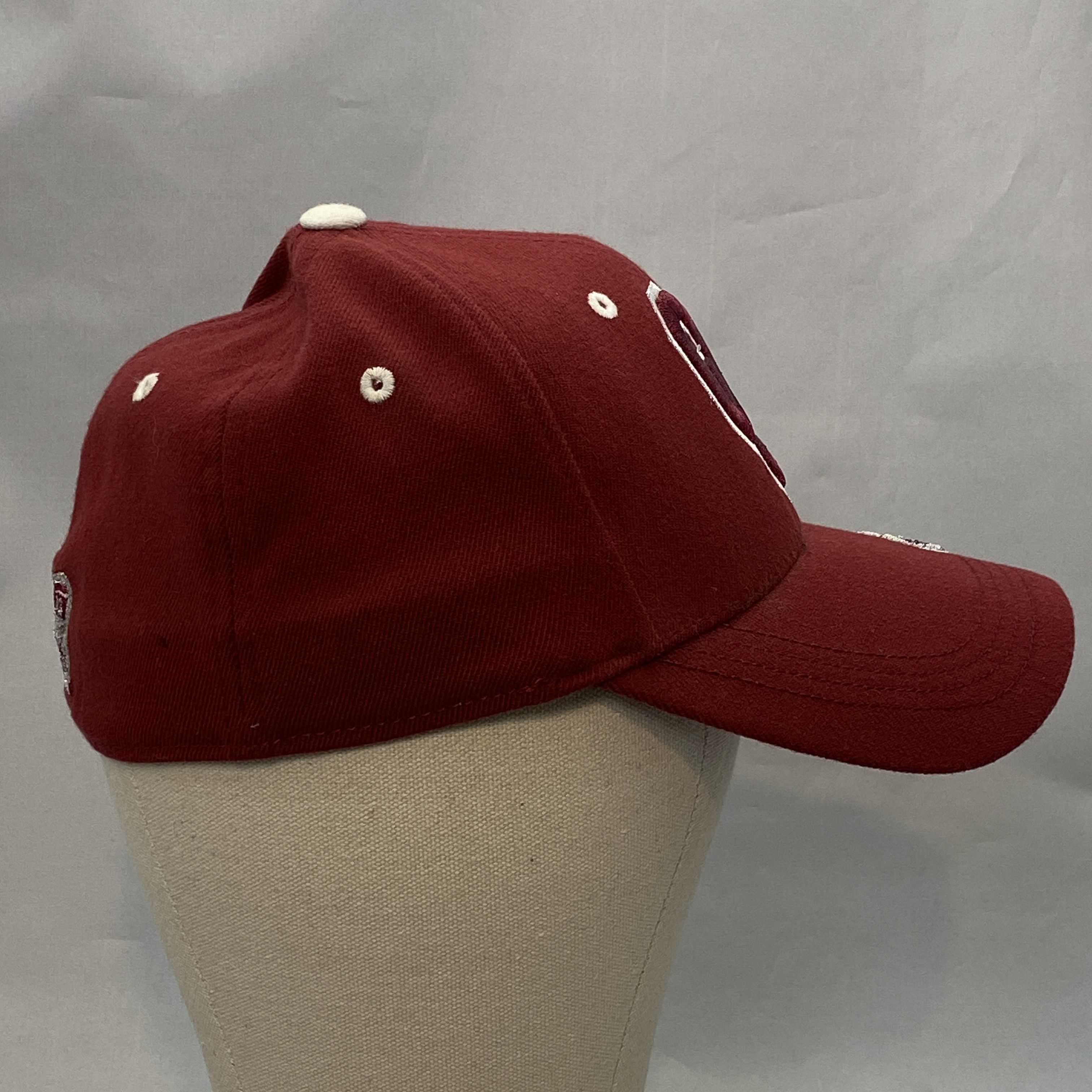 NCAA × Top Of The World × Vintage 90s OU OKLAHOMA SOONERS Hat Crimson Embroidered Wagon Logo Size ONE SIZE - 2 Thumbnail