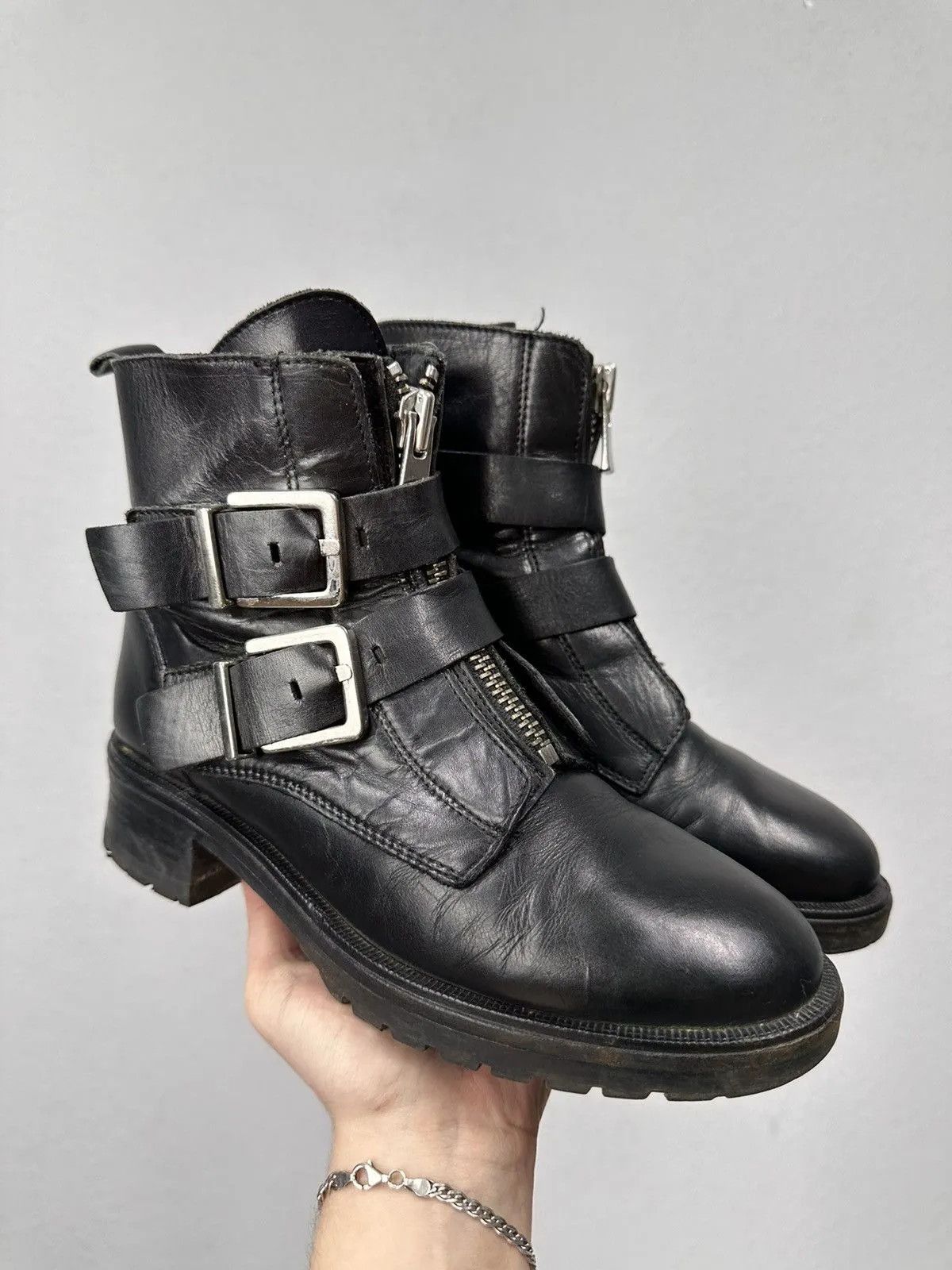 A.S.98 Metal Zip A.S. 98 Leather Boots Vintage High Streetwear Size US 8 / IT 38 - 1 Thumbnail