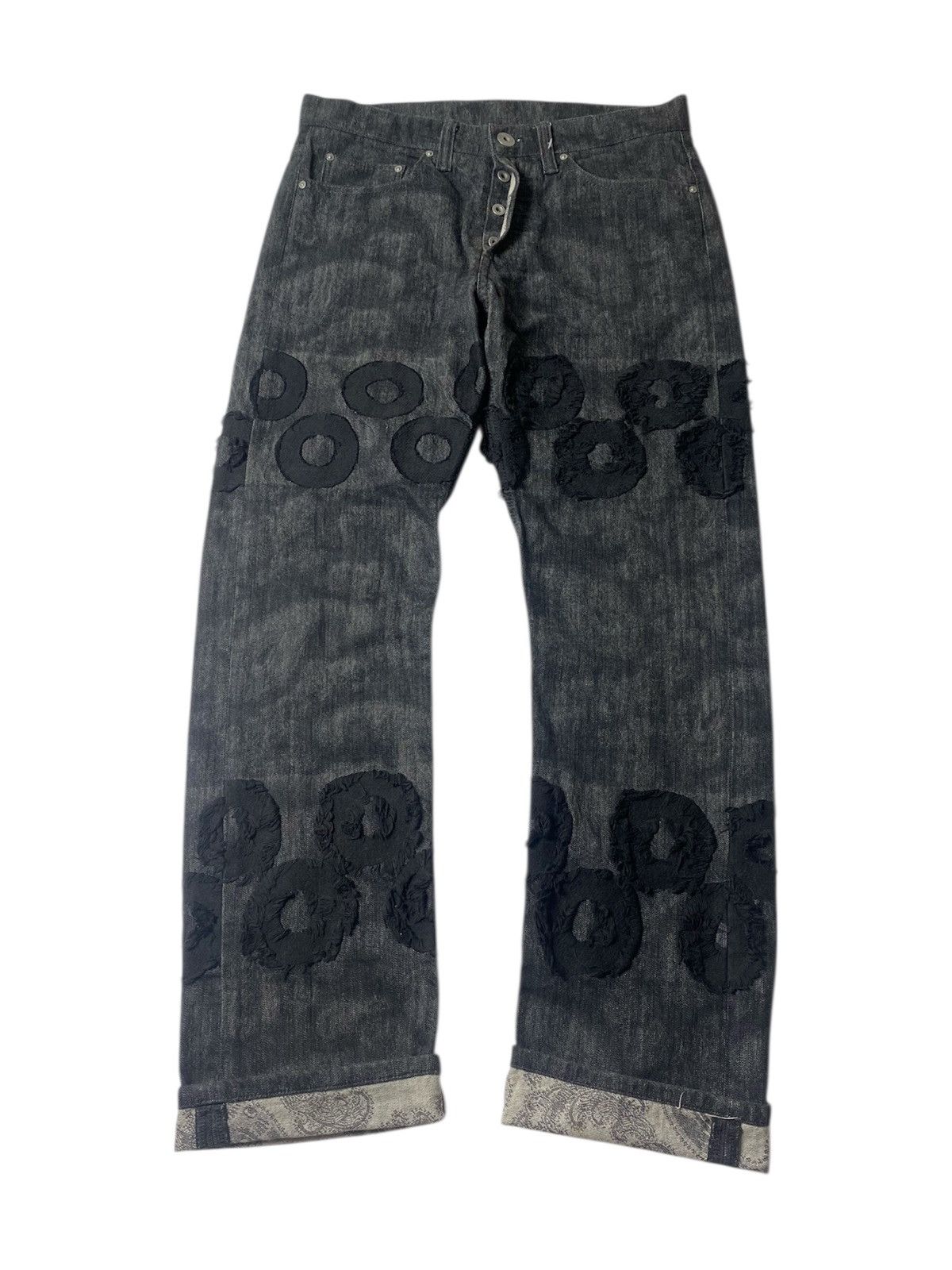 Issey Miyake SS11 ISSEY MIYAKE MEN APOC PAISLEY JACQUARD DONUT PATCHWORK Size US 32 / EU 48 - 2 Thumbnail