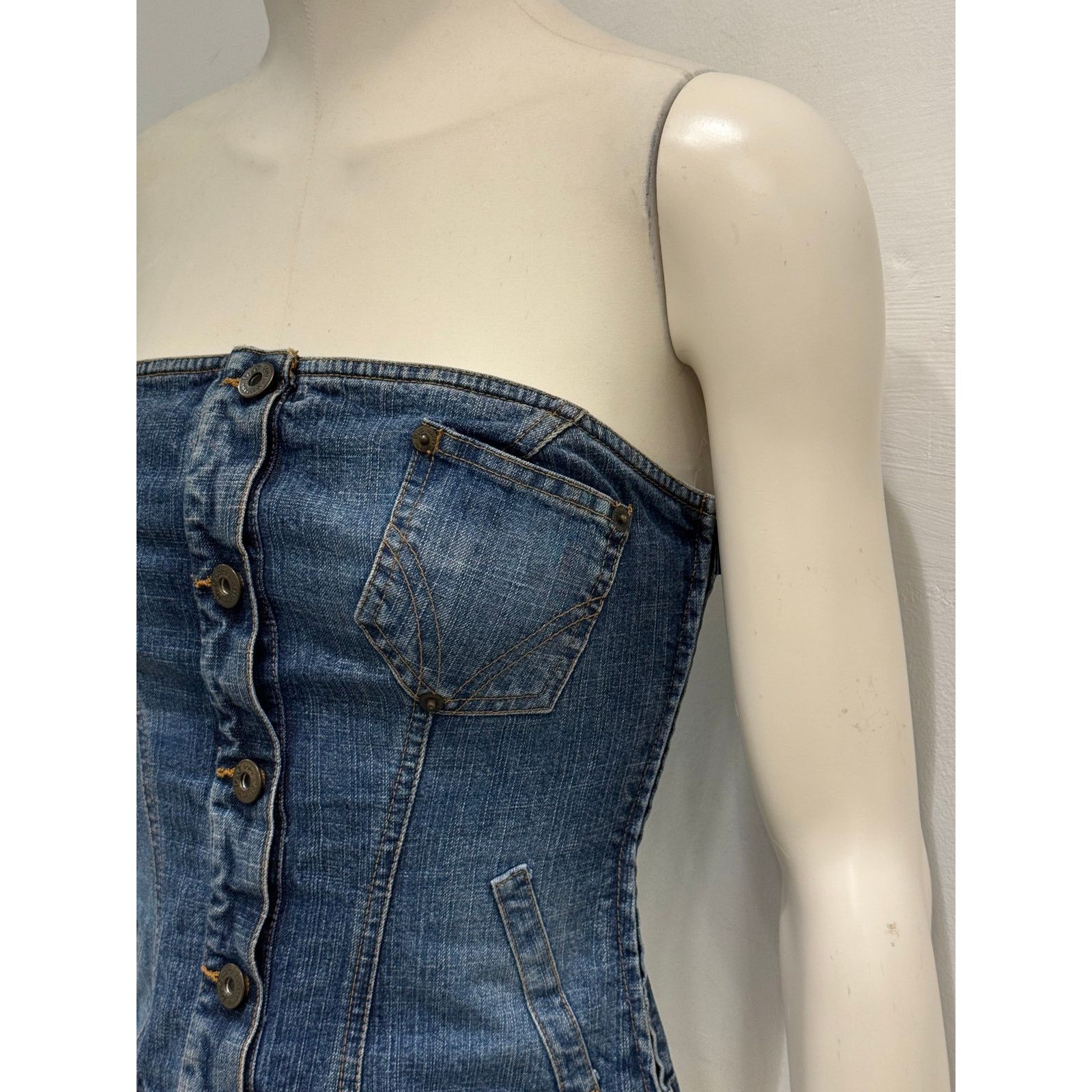 Dolce & Gabbana 2000s Dolce & Gabbana denim pocket corset Size S / US 4 / IT 40 - 5 Thumbnail