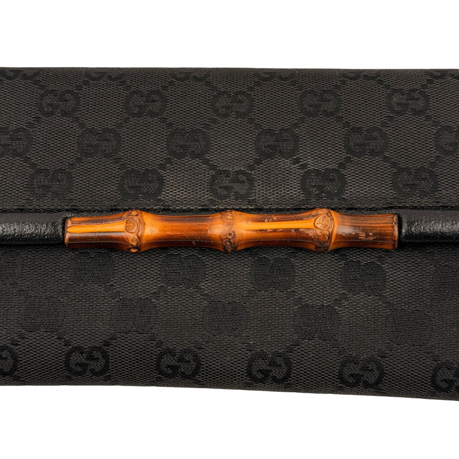 Gucci GUCCI GG Canvas Bamboo Clutch/ Shoulder Bag/ Crossbody Bag Size ONE SIZE - 5 Thumbnail