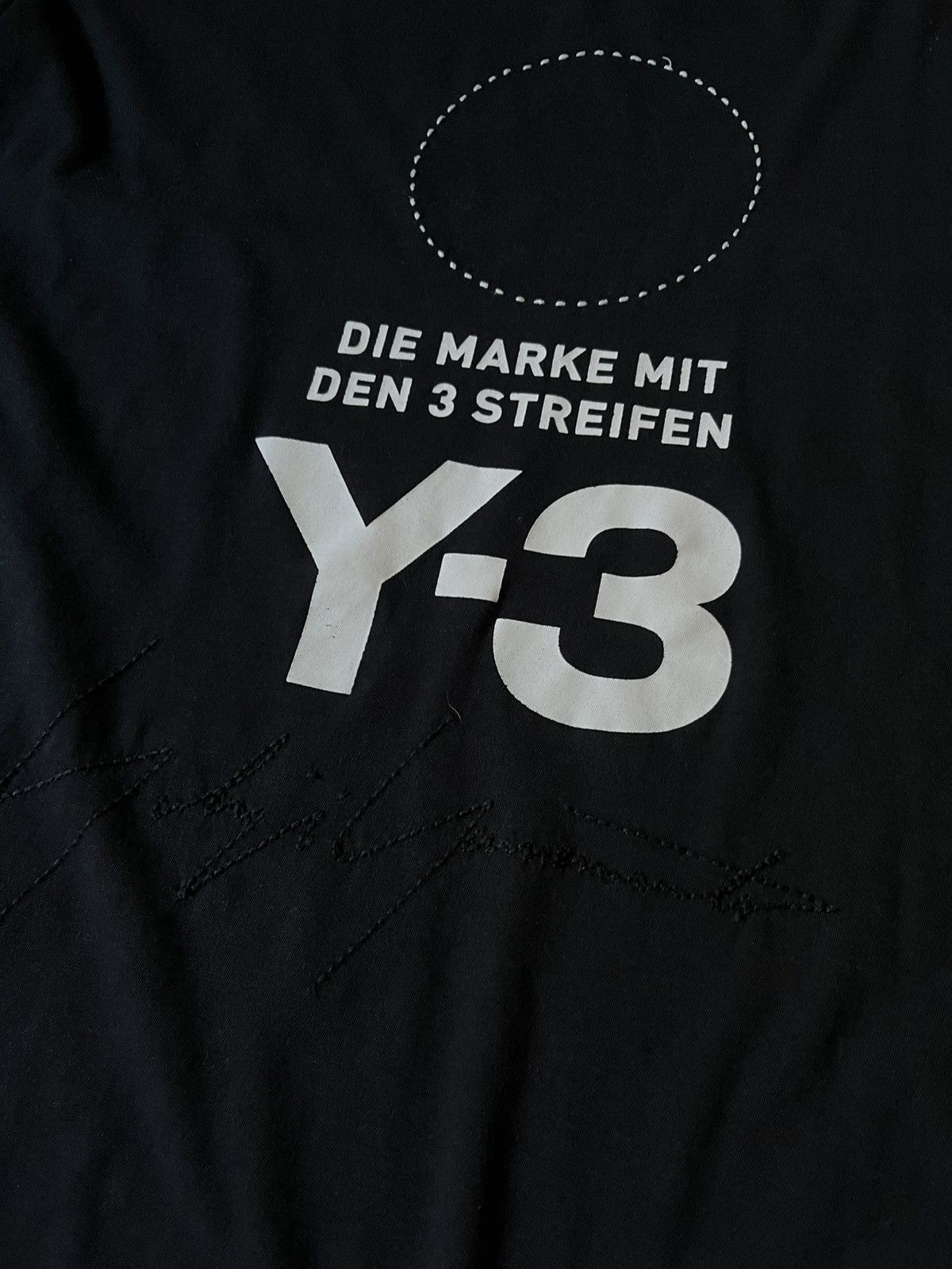 Adidas × Y-3 × Yohji Yamamoto Y-3 Yohji Yamamoto Adidas Embroidered logo black T-shirt Size US XL / EU 56 / 4 - 2 Thumbnail