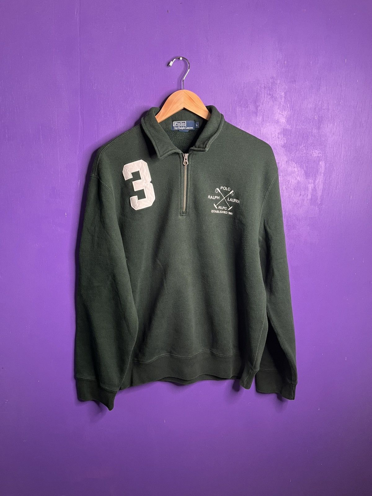 Polo Ralph Lauren × Vintage Vintage 90s Polo Ralph Lauren RLPC quarter zip sweatshirt Size US L / EU 52-54 / 3 - 1 Thumbnail