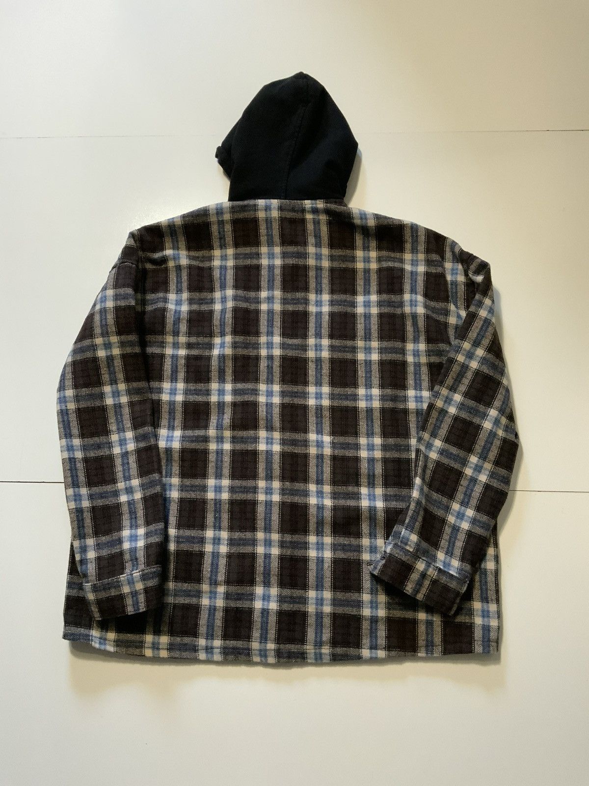 Mondaysuck MondaySuck Herringbone Plaid Zip Hooded Flannel Shirt Jacket Size US M / EU 48-50 / 2 - 2 Thumbnail