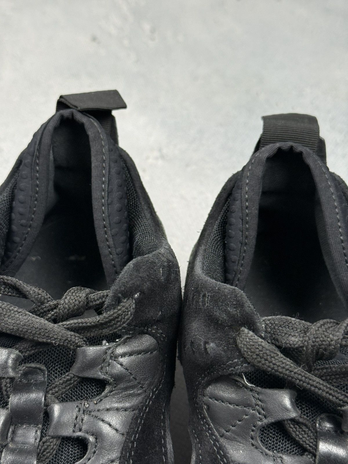 Acne Studios Acne Studios Rockaway Triple Black Suede Leather Sneakers Size US 5 / IT 35 - 13 Thumbnail