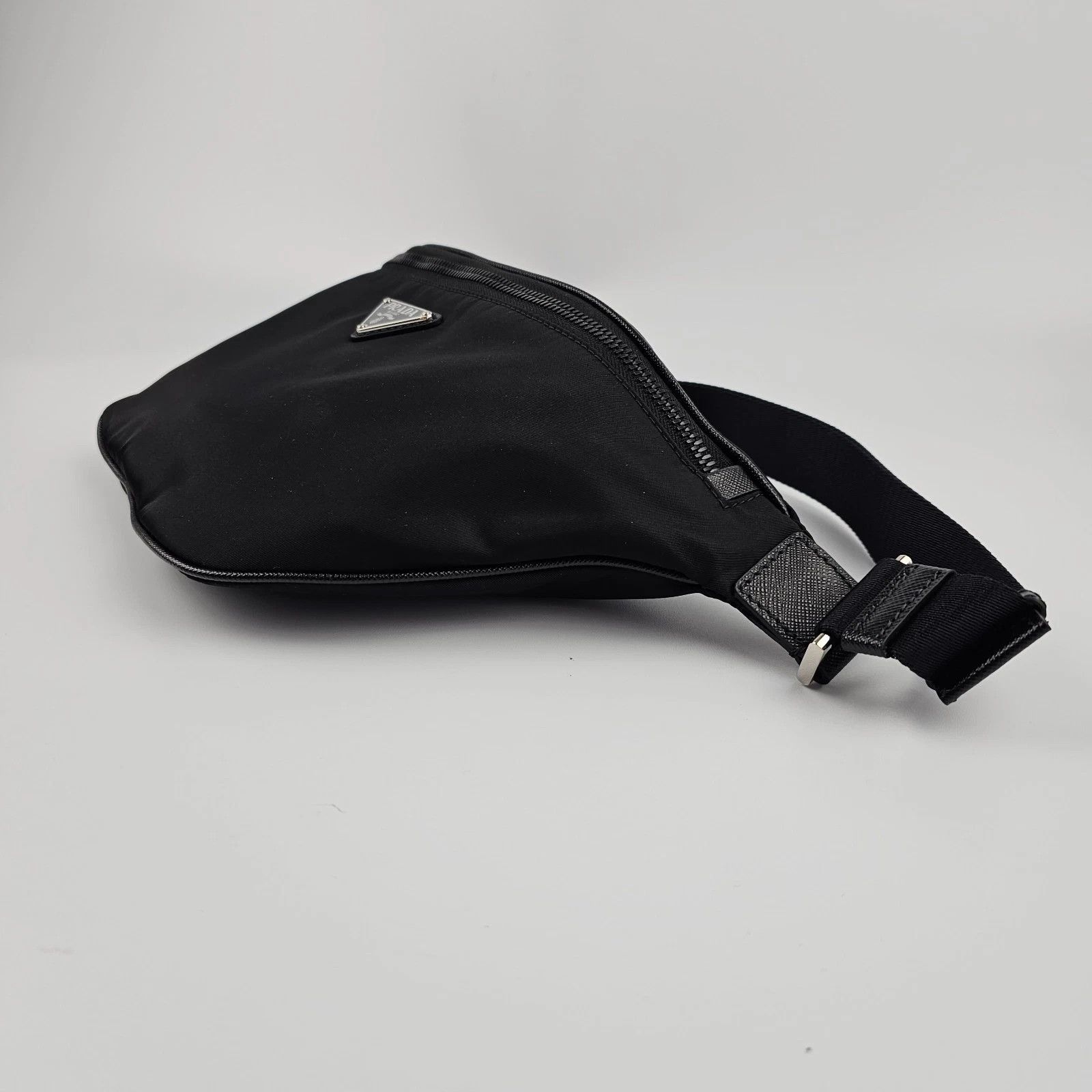 Prada PRADA Re-Nylon Saffiano Leather Black Belt Bag Size ONE SIZE - 3 Thumbnail