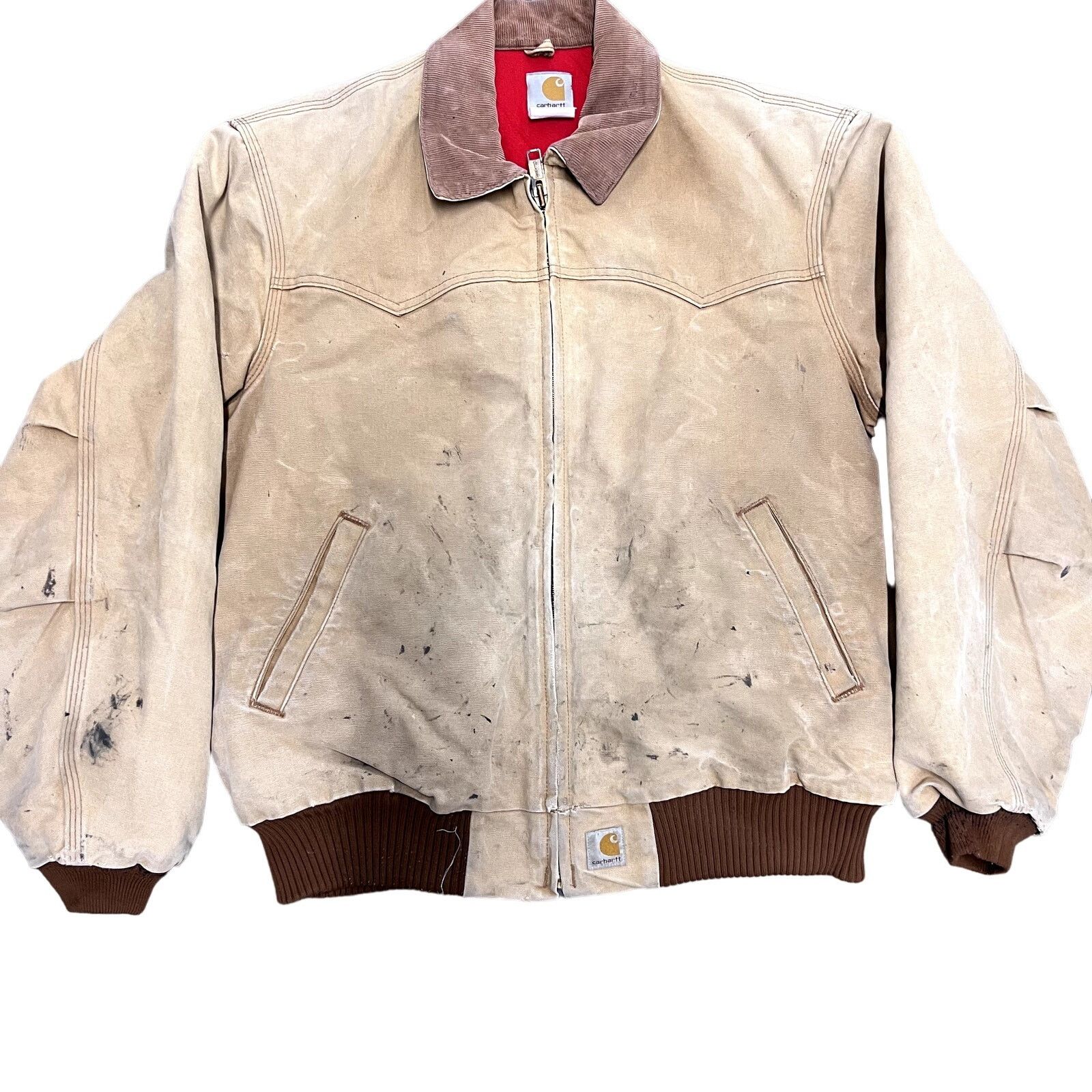 Carhartt Vintage Carhartt Santa Fe Quilted Lined Faded Brown Jacket Size US L / EU 52-54 / 3 - 2 Thumbnail