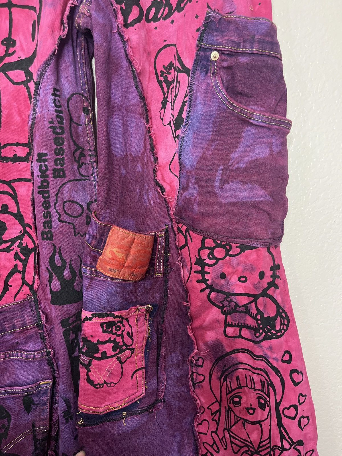 Japanese Brand Basedbich upcycled wide pants Size US 31 - 9 Thumbnail