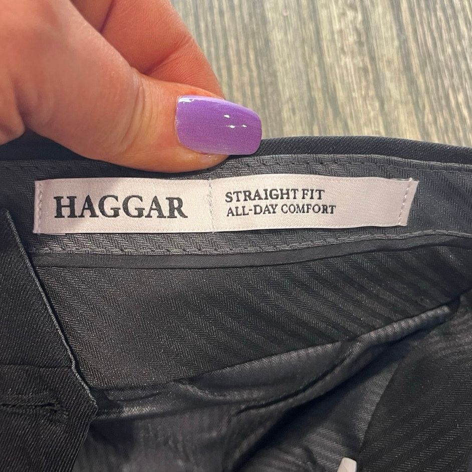 Haggar NWT Haggar Mens Dress Pants Straight Fit Black Sz 32x32 Size US 32 / EU 48 - 8 Thumbnail
