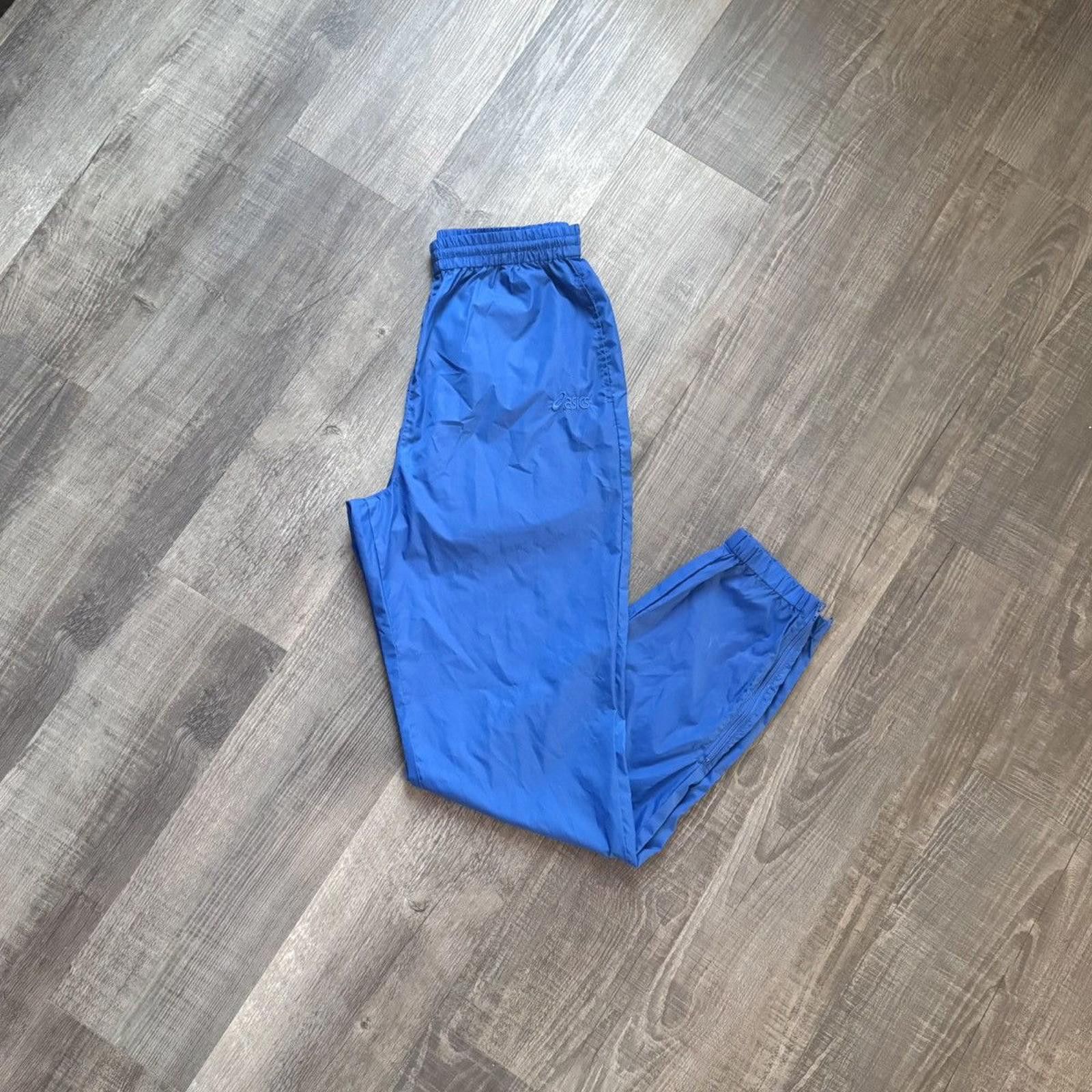 Asics ASICS • VINTAGE "Blue" Nylon Pants (L) Size 36" / US 14 / IT 50 - 1 Thumbnail