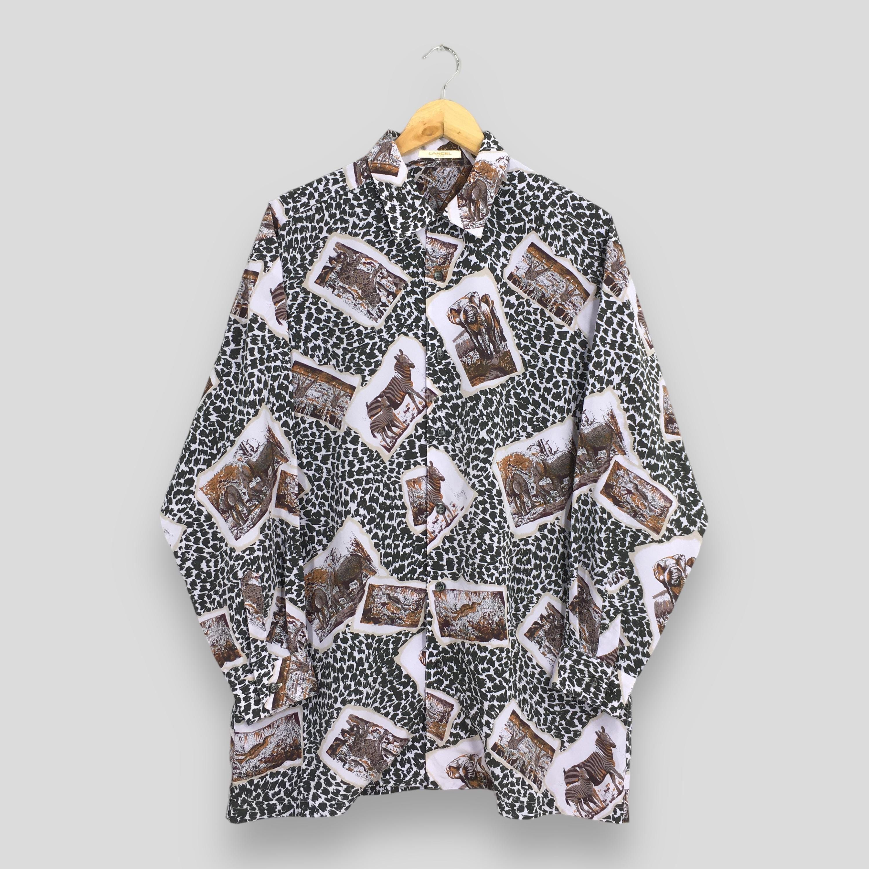 Lancel Vintage Lancel Paris Animal Prints Shirt Large Size US L / EU 52-54 / 3 - 1 Thumbnail
