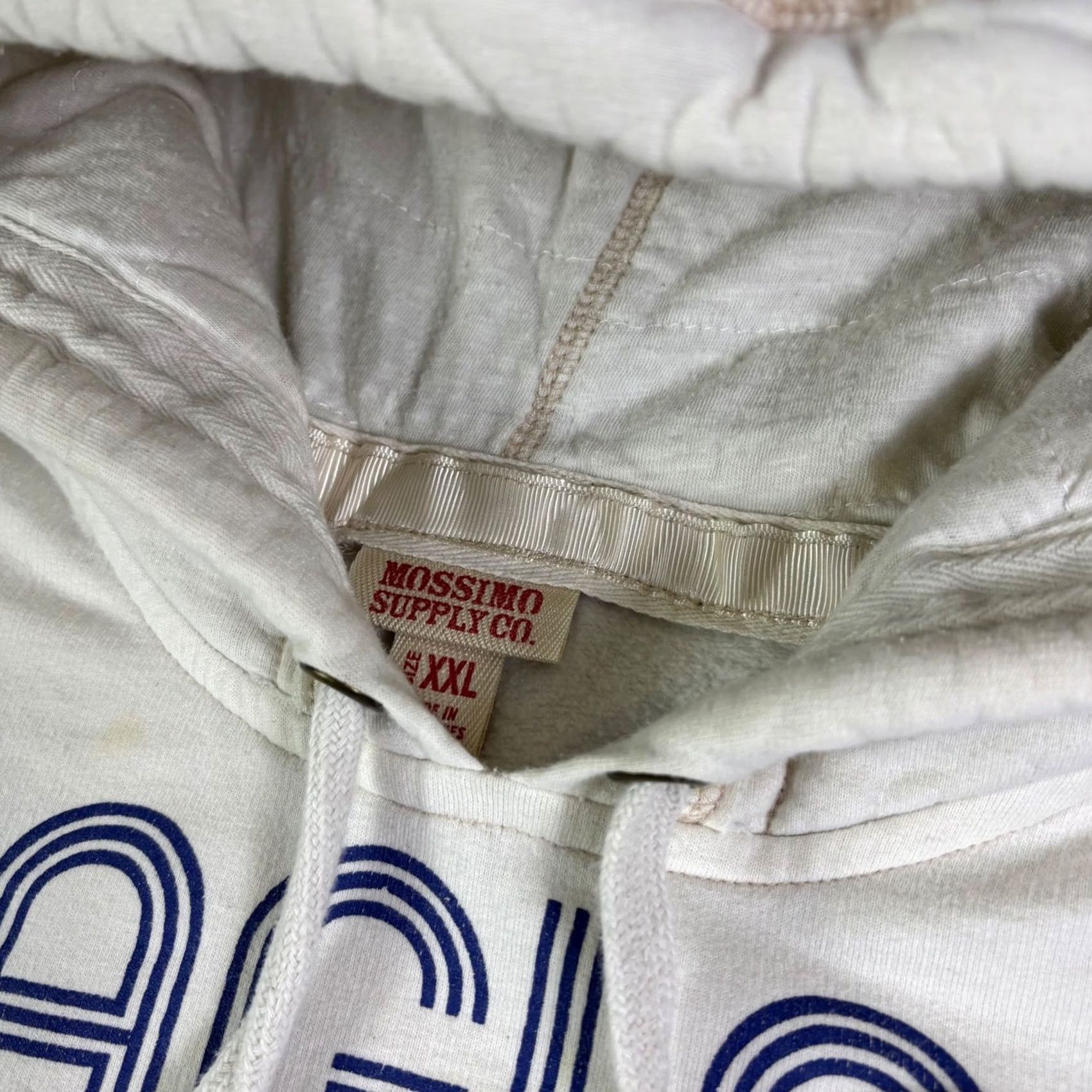 Mossimo Mossimo Supply Co Eagles 82 Graphic Hoodie Mens 2XL Sweatshirt Ivory/ Cream Graphic Print Hooded Pullover Size US XXL / EU 58 / 5 - 4 Thumbnail