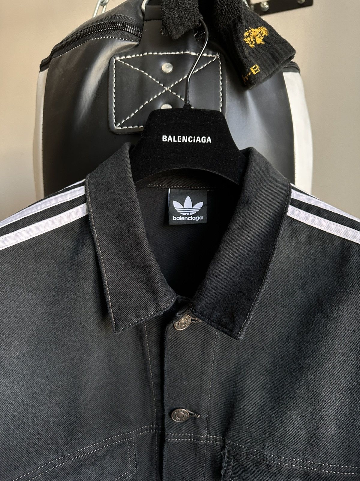 Balenciaga [1] SS23 Adidas black denim jacket Size US L / EU 52-54 / 3 - 5 Thumbnail