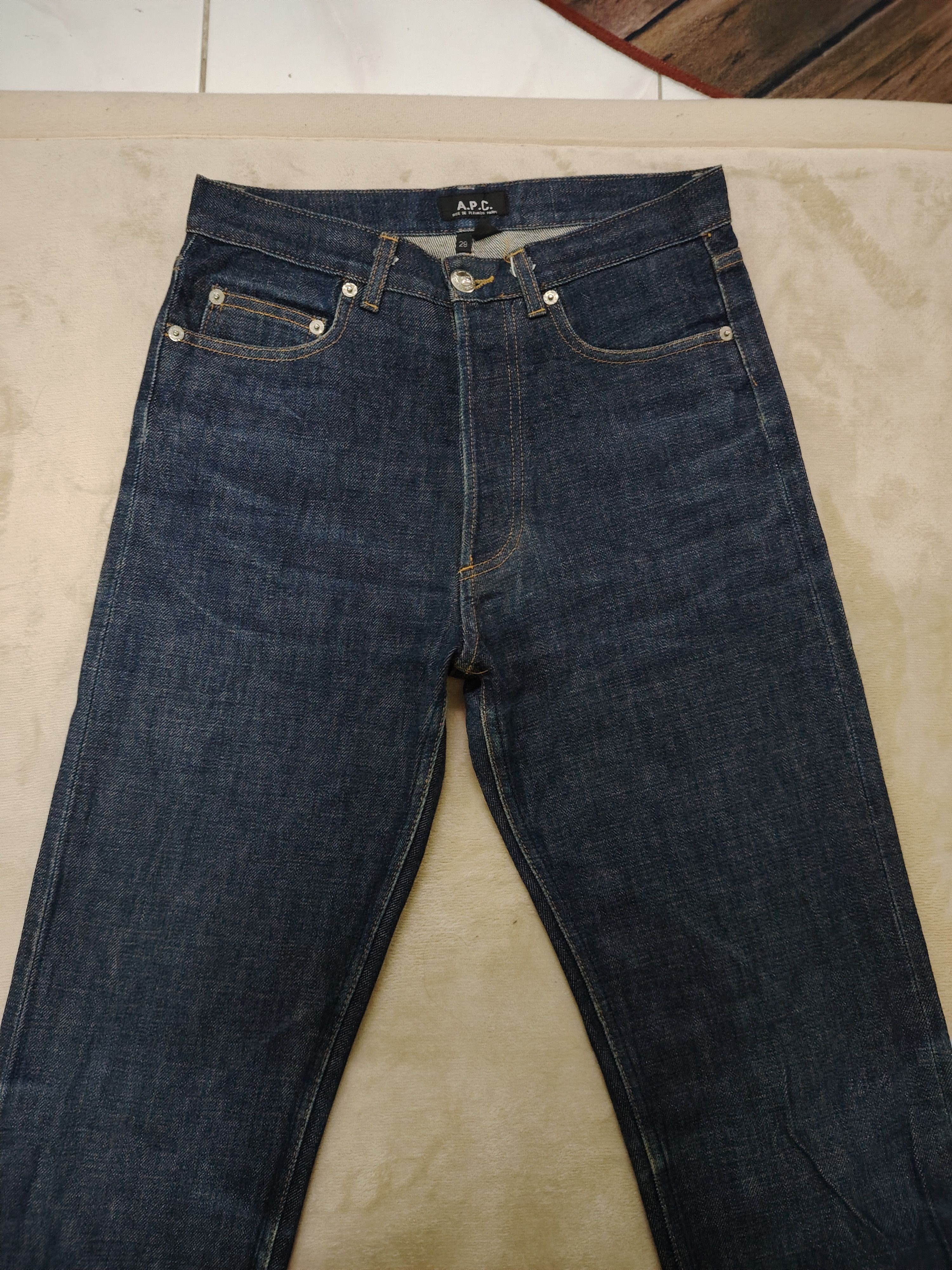 A.P.C. Vintage APC Rue De Fleurus Paris Selvedge Loose Jeans Size US 29 - 3 Thumbnail