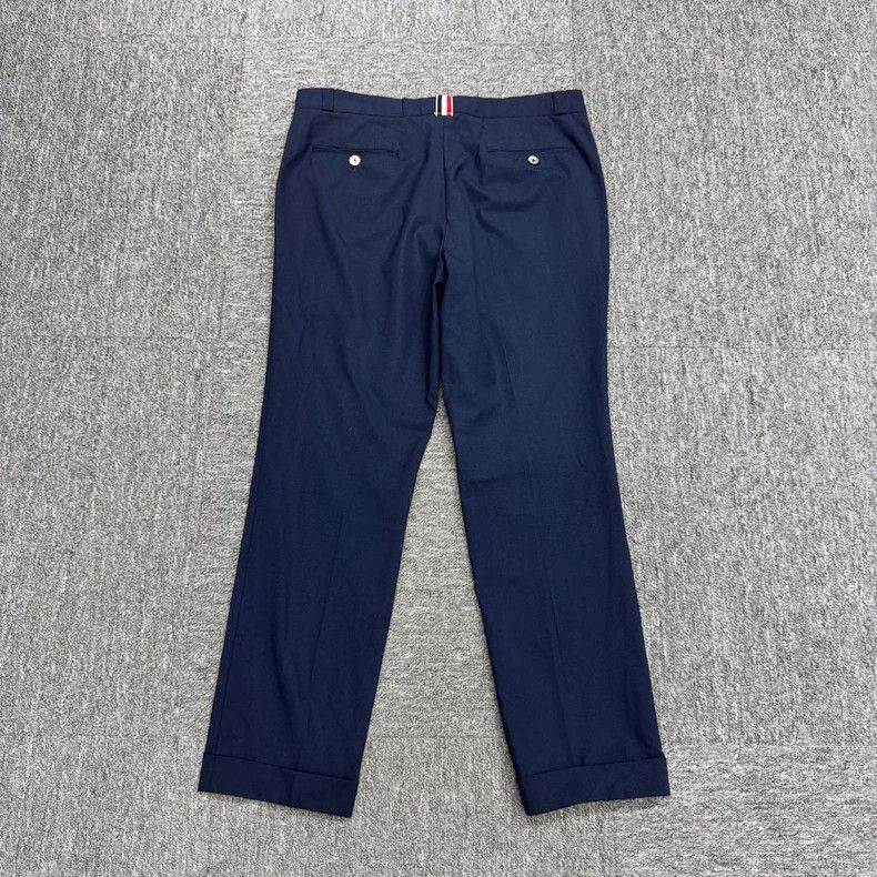Thom Browne Thom Browne size2 Navy blue woolen casual trousers Size US 26 / EU 42 - 5 Thumbnail