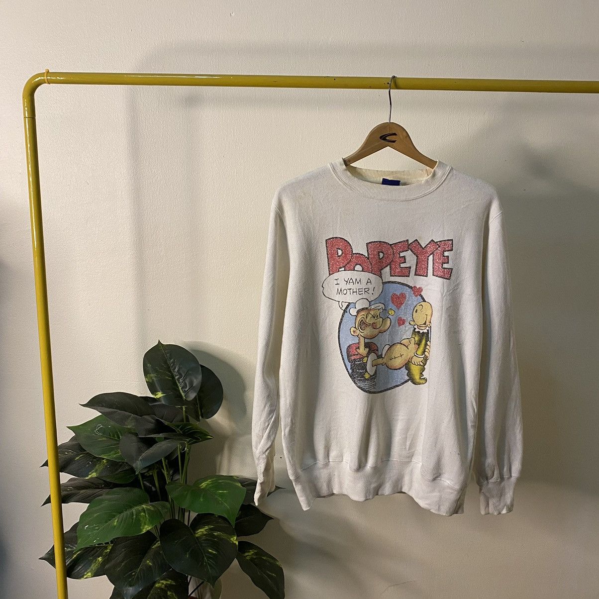 Cartoon Network × Vintage Vintage 1990s Popeye The Sailorman Cartoon Sweatshirt Size US L / EU 52-54 / 3 - 1 Thumbnail