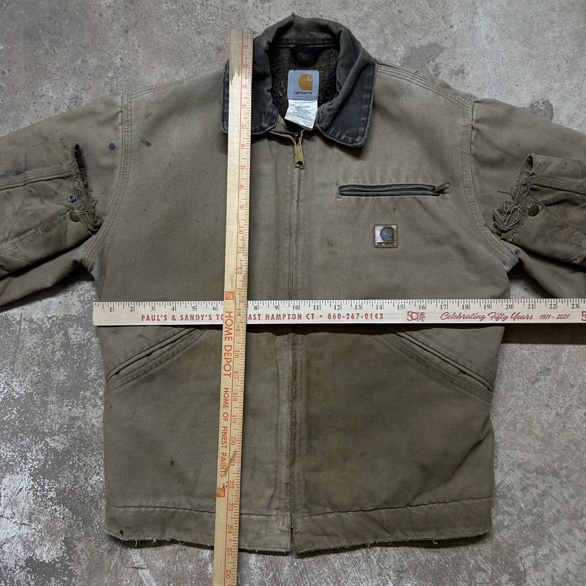 Carhartt × Vintage Faded Tan Vintage Carhartt Detroit Jacket J97 SDL Size US S / EU 44-46 / 1 - 5 Thumbnail