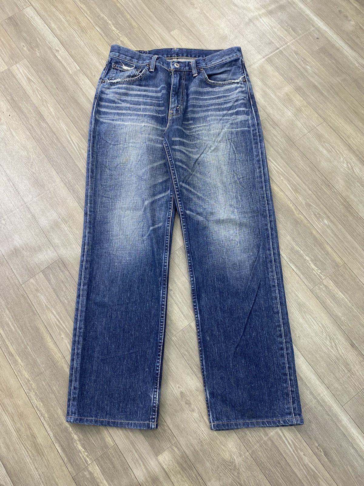 Levi's Vintage Clothing 🇯🇵Vintage Levis 502 Distressed Faded 33x32 Straight Jeans Size US 30 / EU 46 - 1 Thumbnail