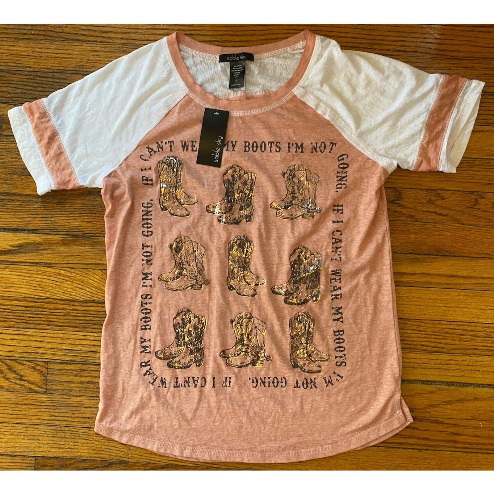 Other NWT Sable Sky T Shirt Western Boot Women’s Small Size S / US 4 / IT 40 - 1 Thumbnail