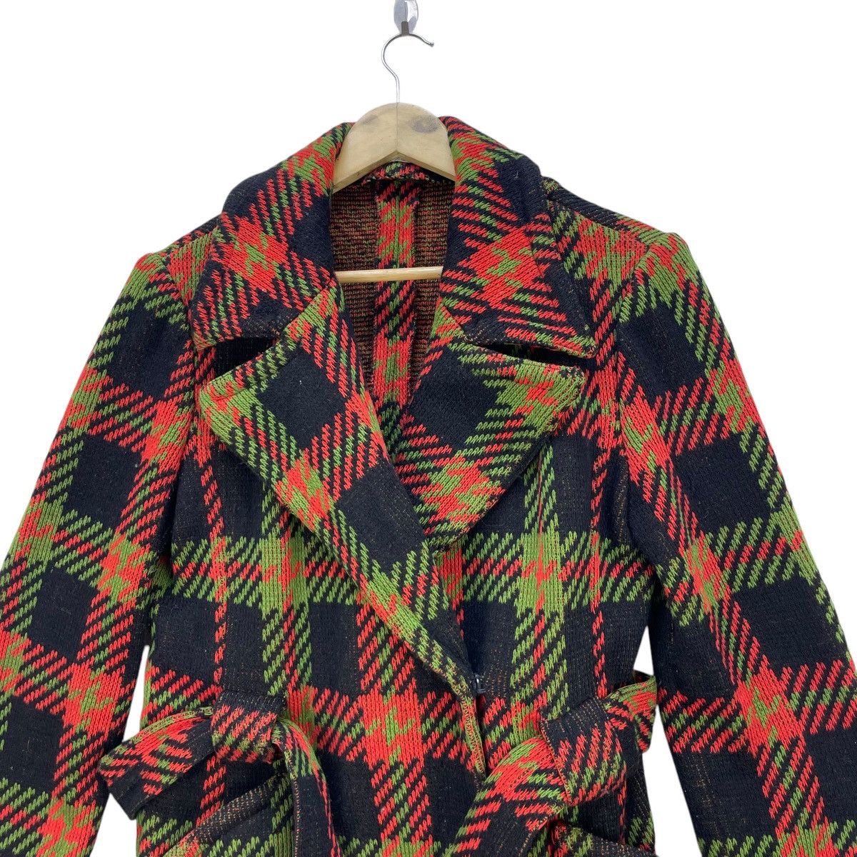Japanese Brand Vintage Woolen Lolo Belted Jacket Size M / US 6-8 / IT 42-44 - 3 Thumbnail