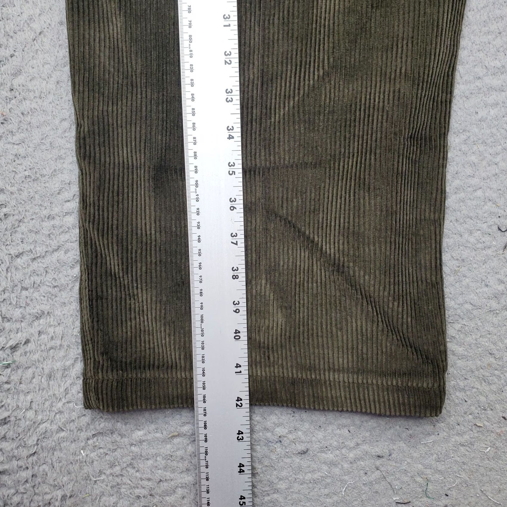 Vintage Prefab Mens 38 Green Corduroy Pants Regular Fit Belt Loop Straight Leg Shirt? Size US 38 / EU 54 - 3 Thumbnail