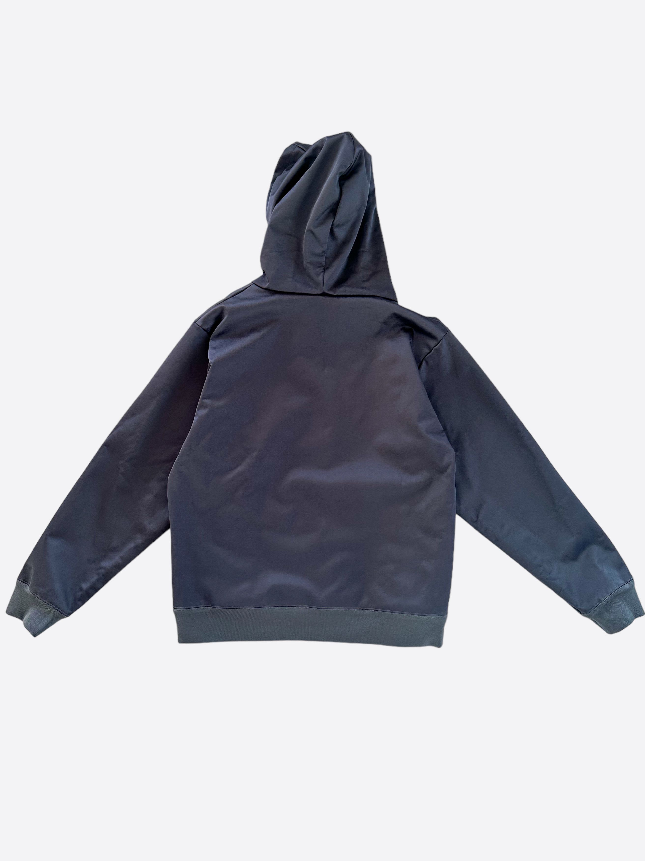DIOR x Daniel Arsham Blue Embossed Metallic Logo Hoodie