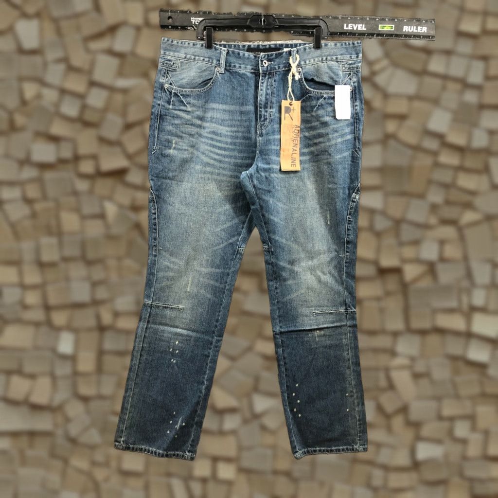 Rocawear Adrenaline Slim Fit Jeans Men 40 Vintage Hip Hop Streetwear Y2K NWT Rocawear Jeans Slim Fit Blue 40 Mens Straight Denim 5-Pocket
