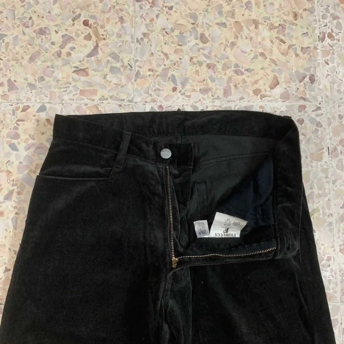 Fiorucci Vintage Fiorucci Black Lot 6213 Cotton Velvet Trousers Pants Size US 26 / EU 42 - 5 Thumbnail