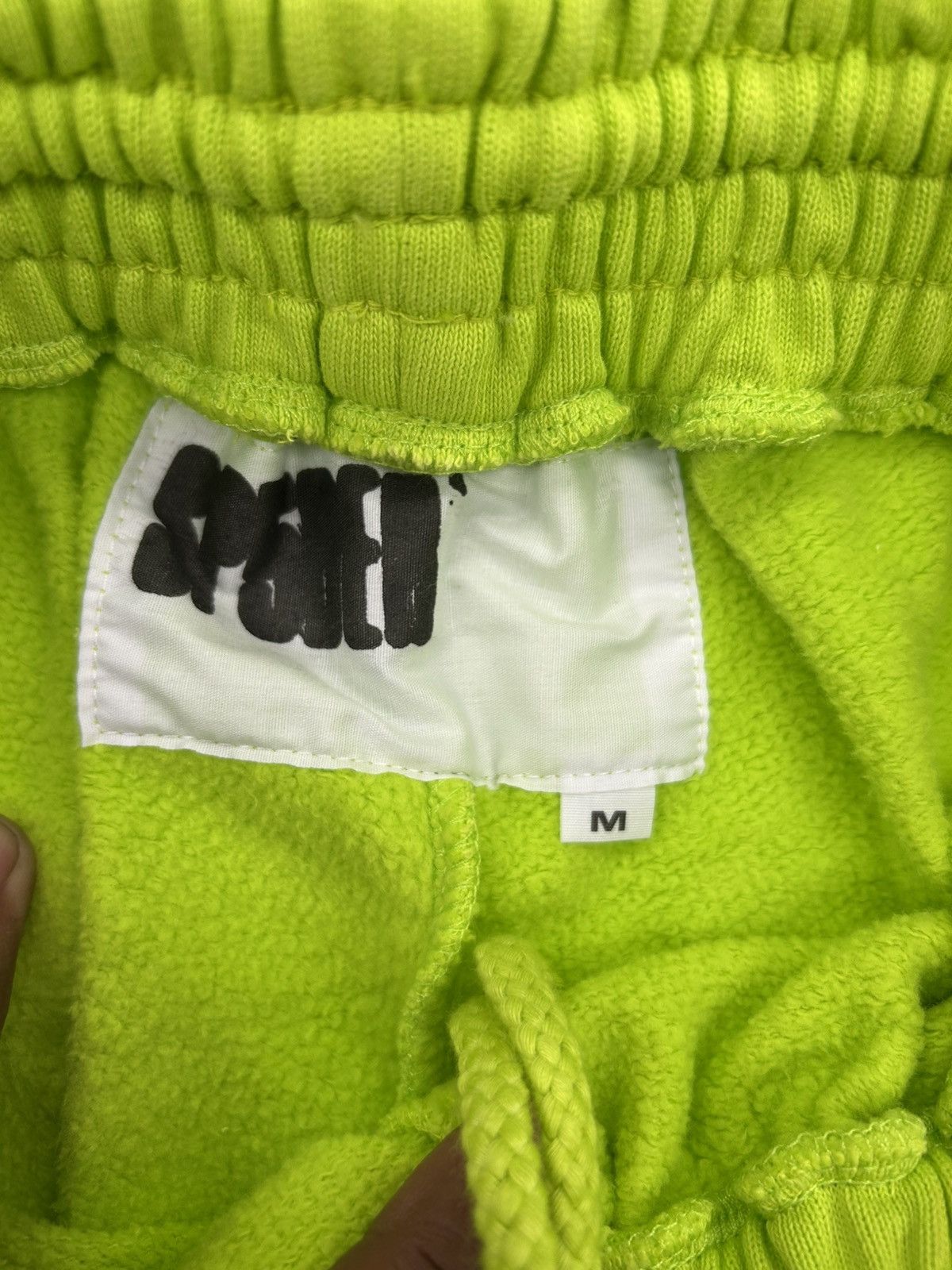 Sp5der Sp5der OG Web V2 Sweatshort Acid Green Size US 30 / EU 46 - 5 Thumbnail