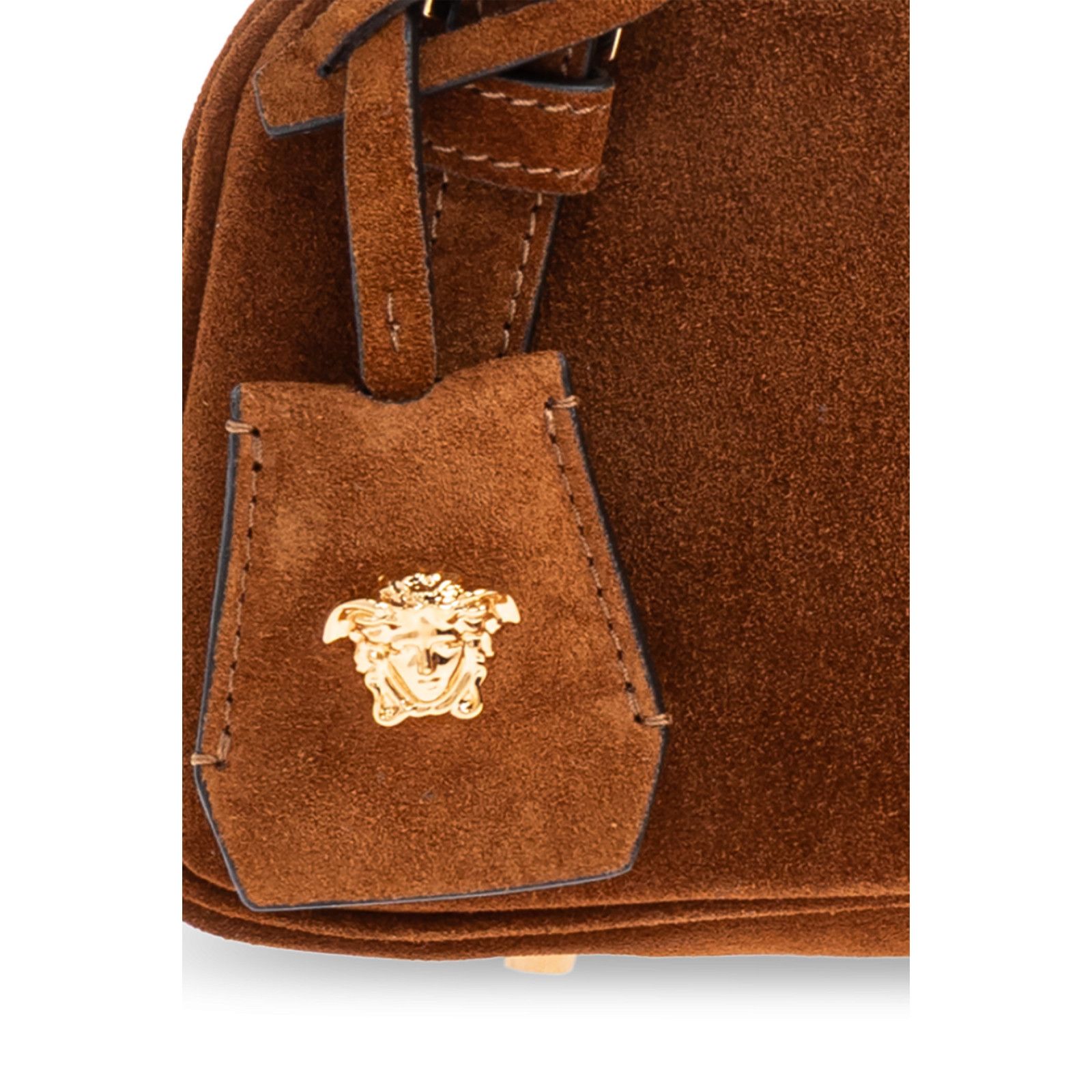 Versace VERSACE Tag Bowling Brown Suede Shoulder Bag New & Authentic Size ONE SIZE - 5 Thumbnail