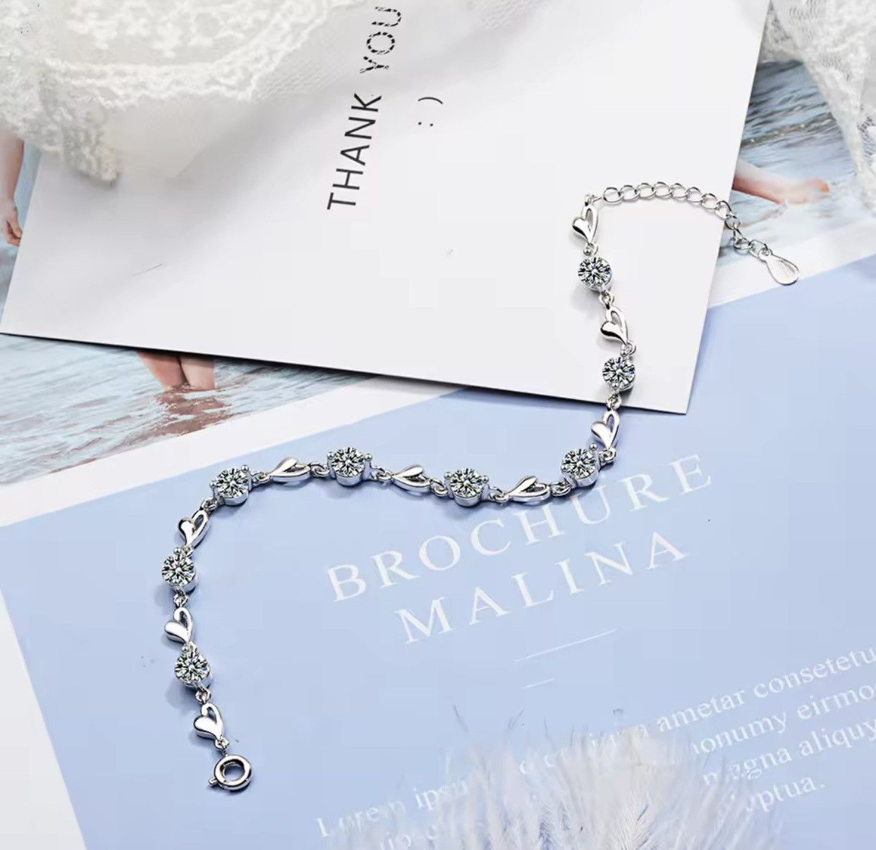 Jewelry × Sterling Silver Sterling Silver Love Heart Bracelets Size ONE SIZE - 2 Thumbnail