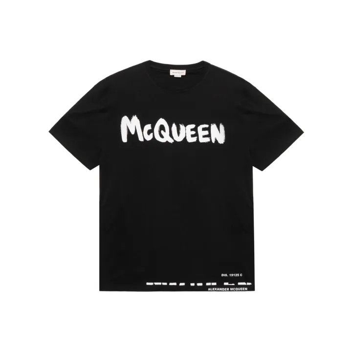 Alexander McQueen Alexander McQueen Black Graphic Print Short Sleeve T-Shirt 0079 Size US XXL / EU 58 / 5 - 1 Thumbnail