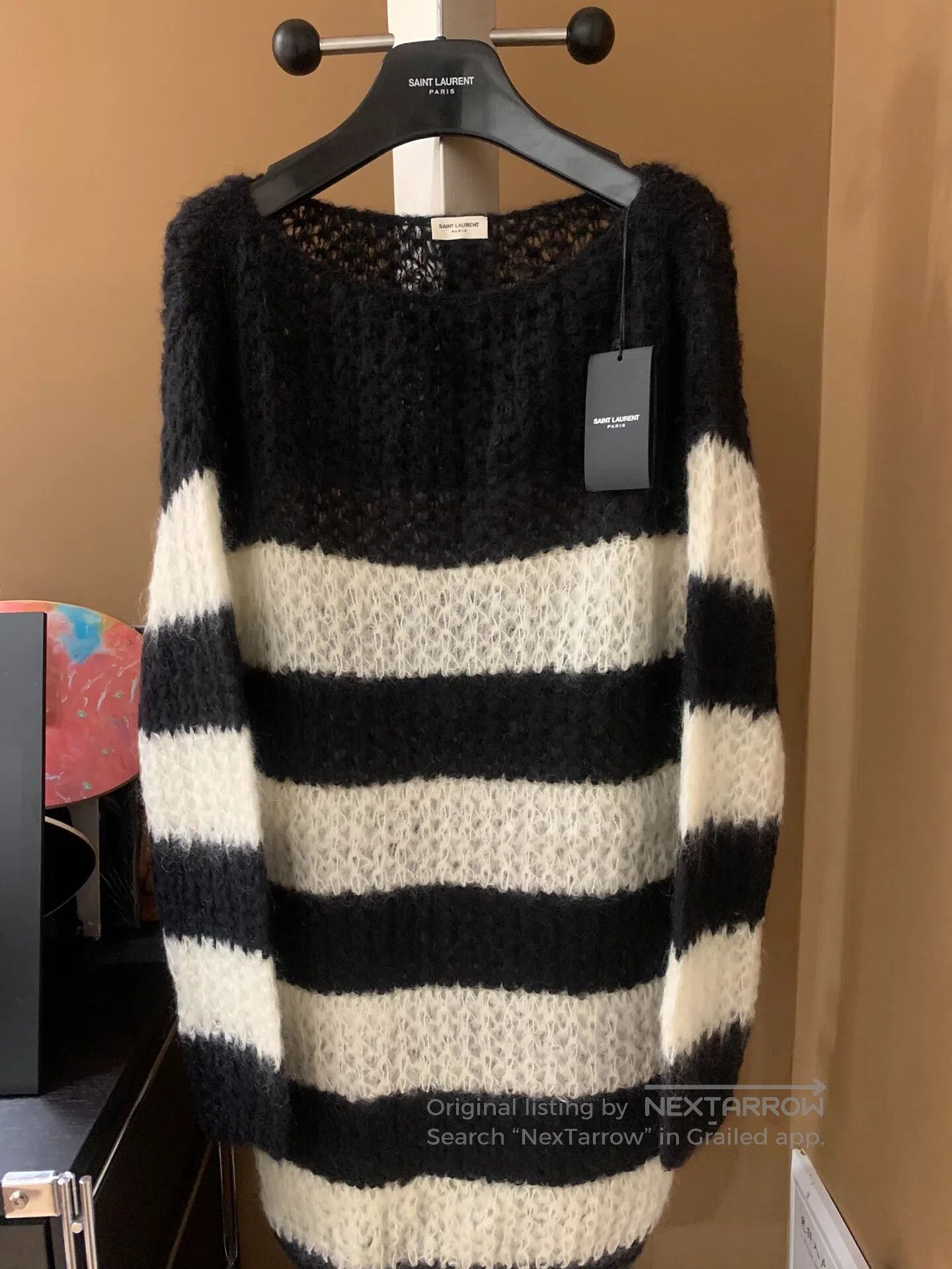 Saint Laurent Paris saint laurent 2013FW Ma Hai Mao Black and White Striped Sw Size XS / US 0-2 / IT 36-38 - 1 Thumbnail