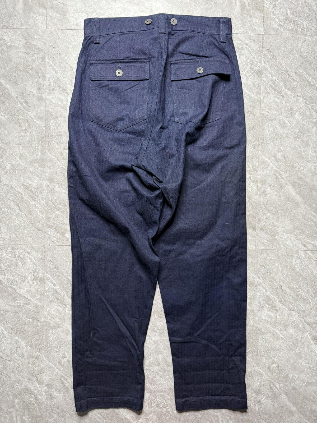 Nigel Cabourn Nigel Cabourn Indigo Dyed Fatigue Trousers Size US 32 / EU 48 - 2 Thumbnail