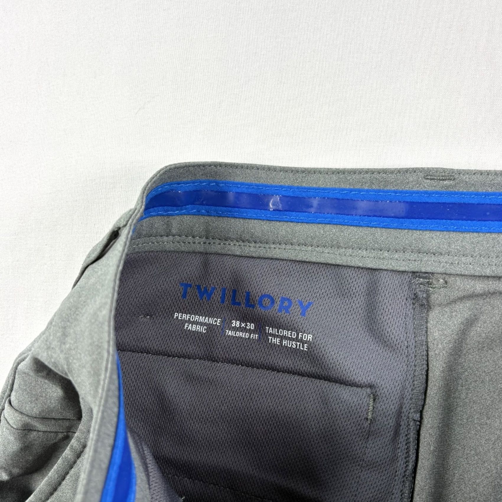 Vintage Twillory Pants Mens 38x30 Gray Chino Performance Stretch Casual Preppy Size US 38 / EU 54 - 2 Thumbnail