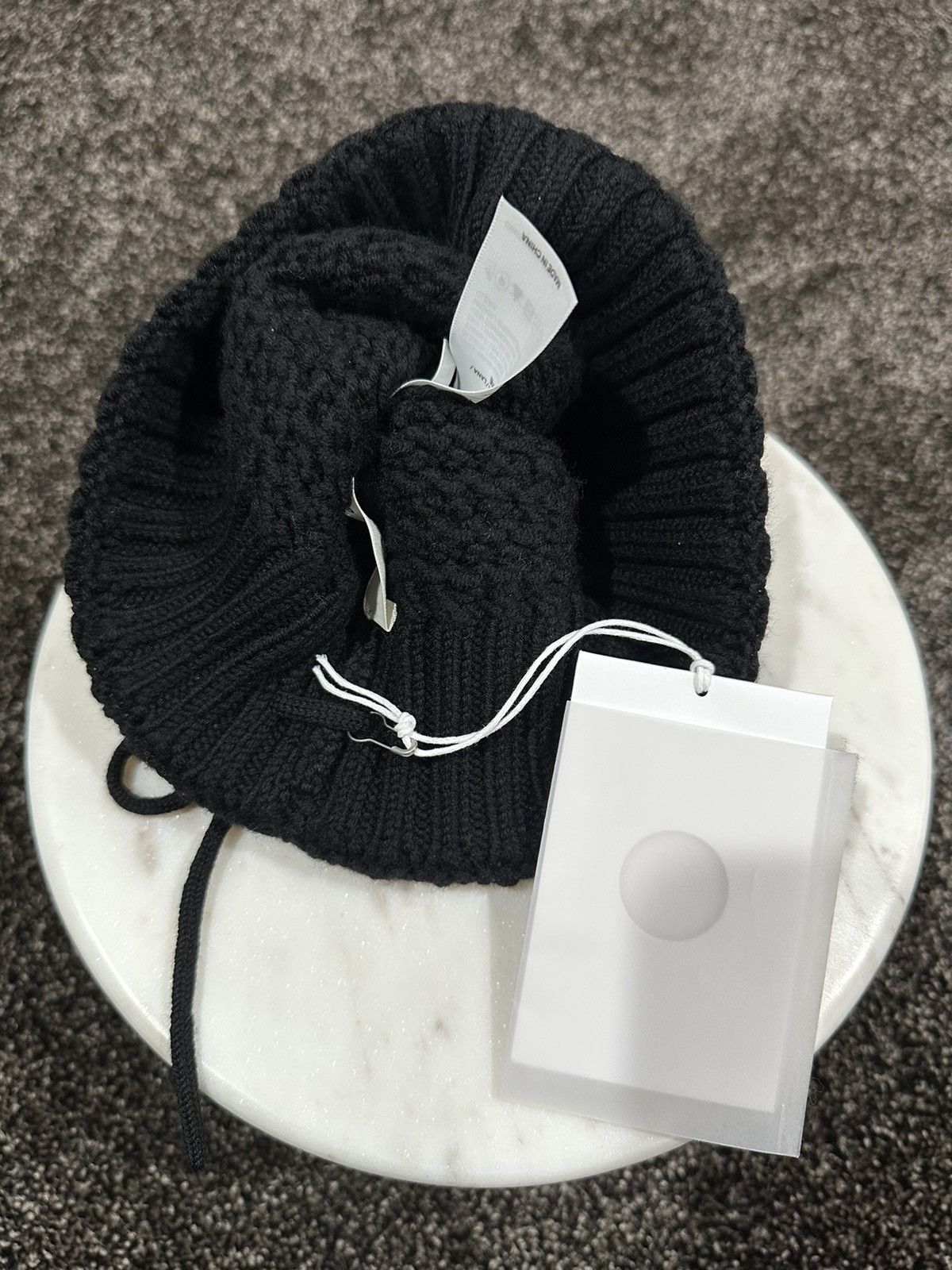 Craig Green Craig Green Ssense Exclusive Black Knot Wool Beanie Size ONE SIZE - 4 Thumbnail