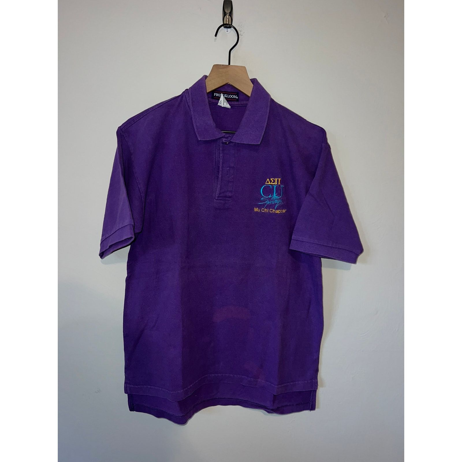 Fruit Of The Loom Vintage Mu Chi Polo Shirt CU The Springs Chapter Top 90s L Size US L / EU 52-54 / 3 - 1 Thumbnail