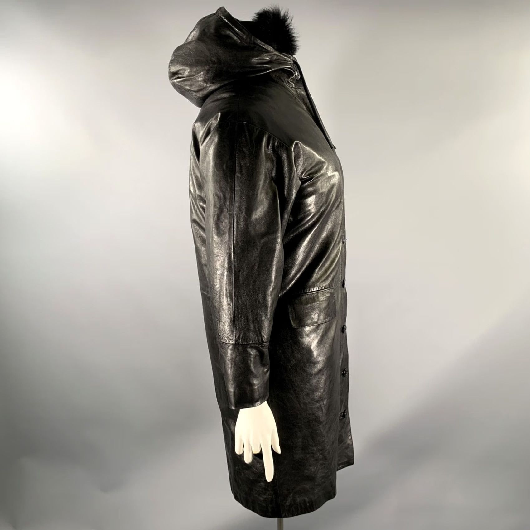 Helmut Lang HELMUT LANG Leather Trench Coat Black Size M Women Size M / US 6-8 / IT 42-44 - 2 Thumbnail