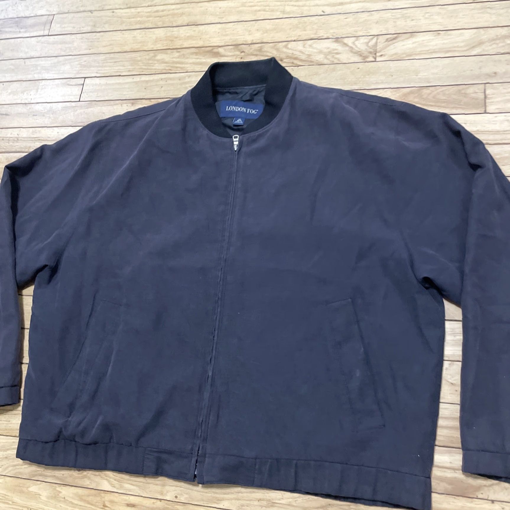 London Fog VINTAGE London Fog Mock Neck Bomber Men XL Reg Black Retro skate Boxy Crop Fit Grandpa Jacket Size US XL / EU 56 / 4 - 4 Thumbnail