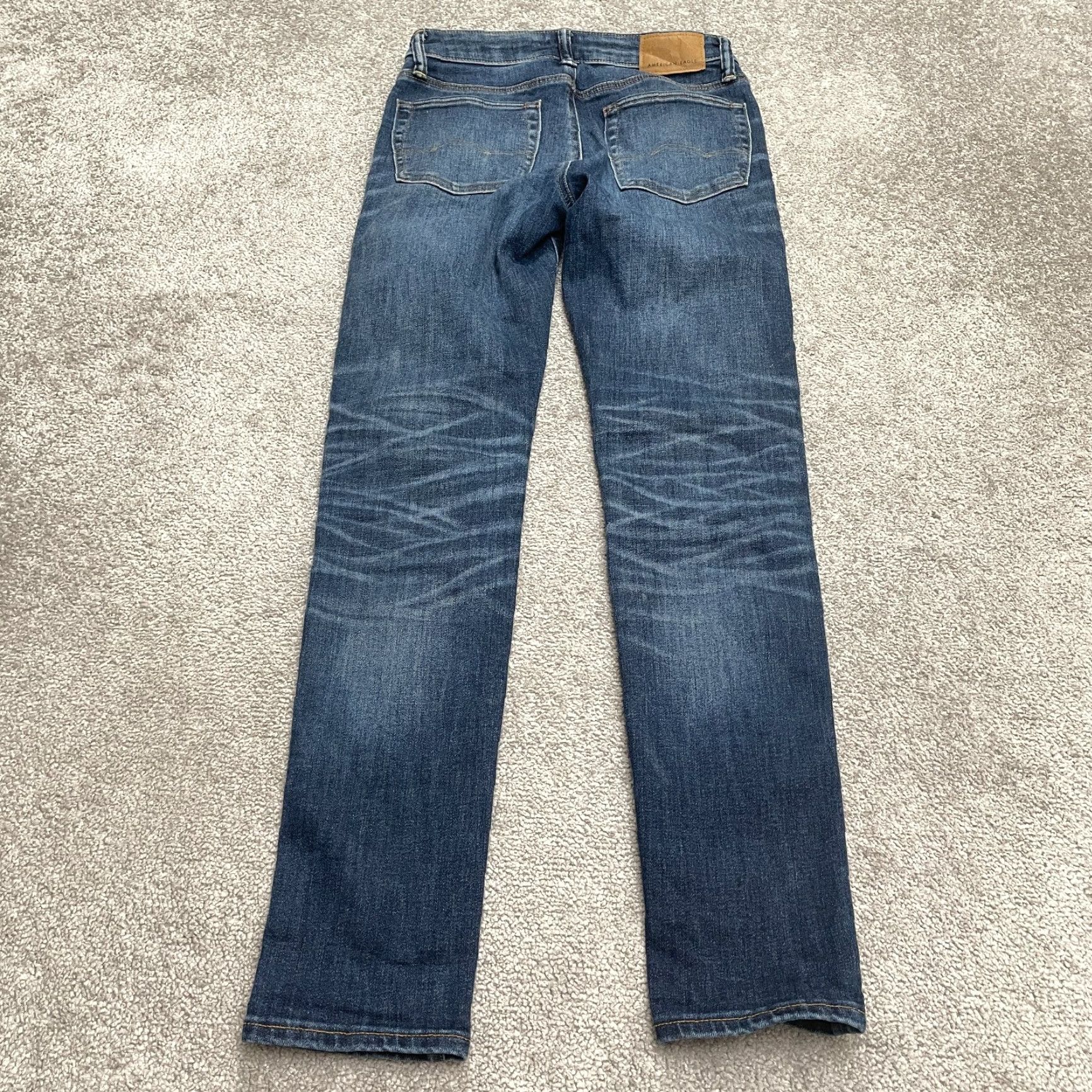 American Eagle Outfitters American Eagle Airflex + Temp Tech Slim Fit Denim Jeans Men 28x32 Dark Wash Blue Size US 28 / EU 44 - 2 Thumbnail